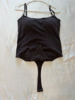 Abercrombie & Fitch brown Snap-Front Bodysuit Cami